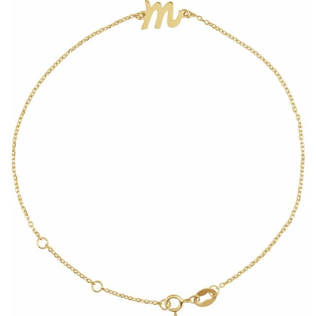 14K Yellow "M" Bracelet