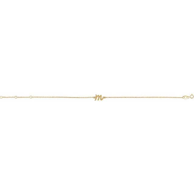 14K Yellow "M" Bracelet