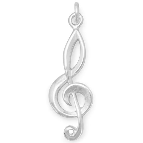 Sterling Silver Treble Cleff Charm