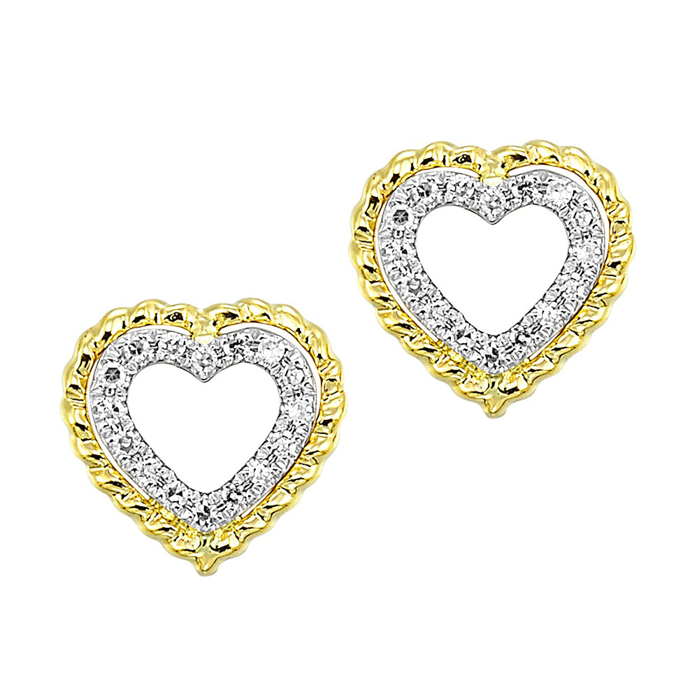 14Kt Yellow Gold Diamond 1/20Ctw Earring