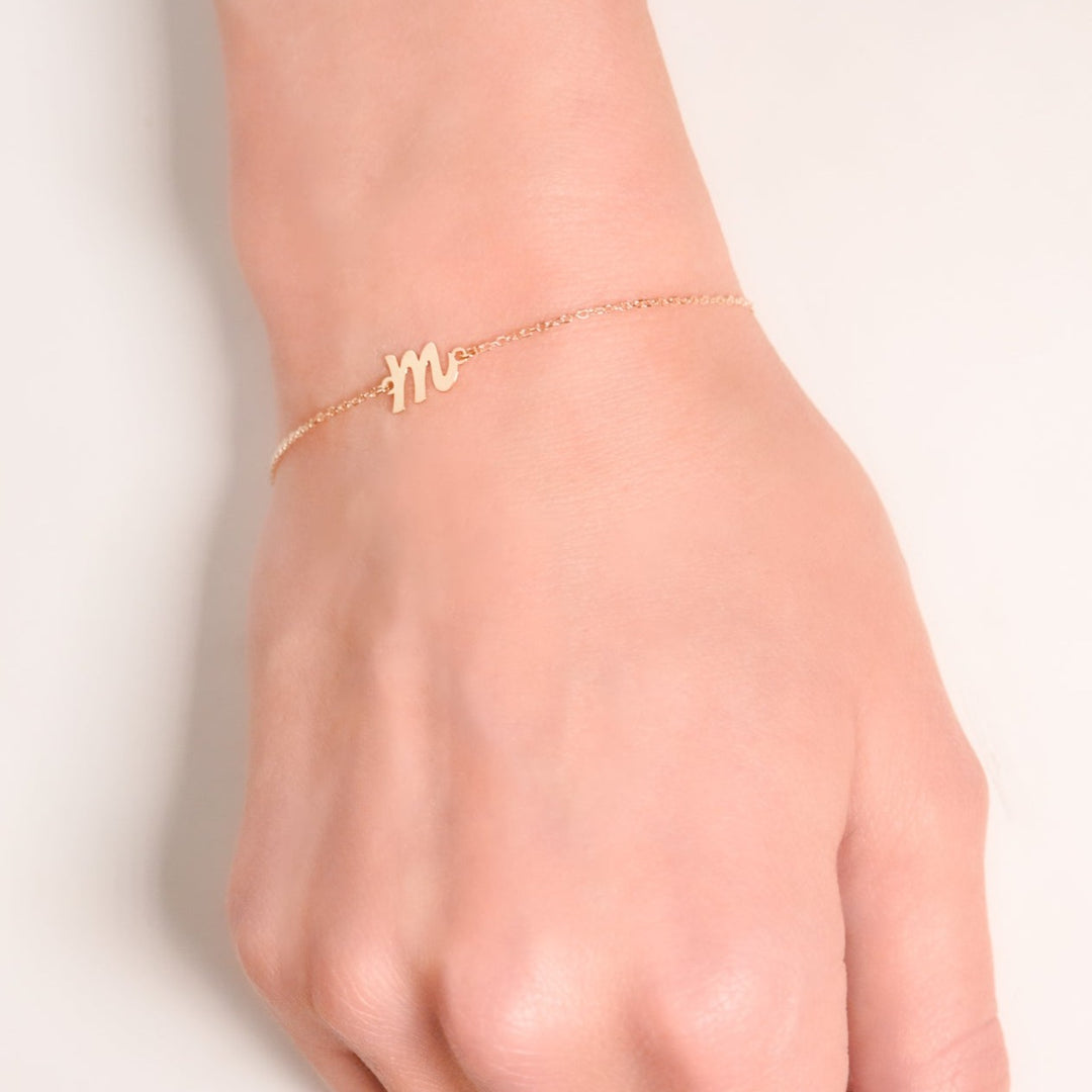 14K Yellow "M" Bracelet