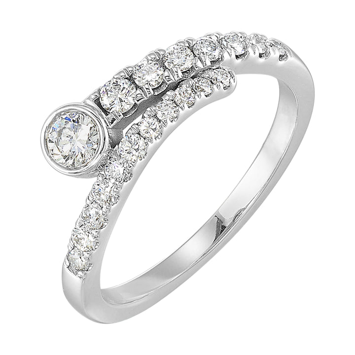 Silver Diamond 1/5Ctw Ring