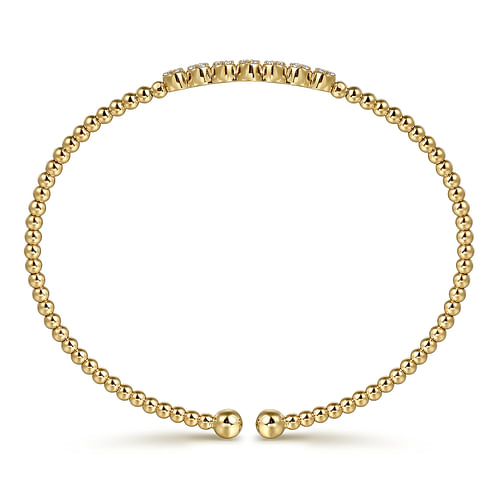 14K Yellow Gold 0.13 CTW. Natural Diamond Bangle Bracelet