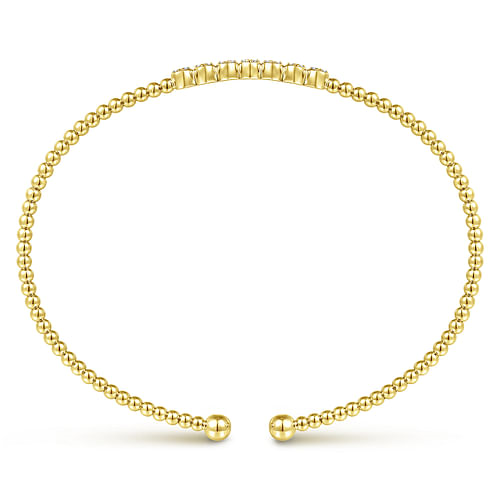 14K Yellow Gold 0.13 CTW. Natural Diamond Bangle Bracelet